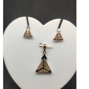 18k Ladies Rose Gold Pendant Set P-41512