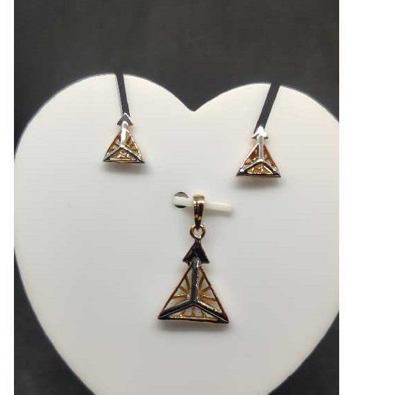 18k Ladies Rose Gold Pendant Set P-41512