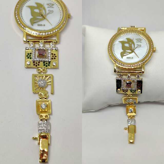 18k Ladies Fancy Gold Indian Watch G-2232
