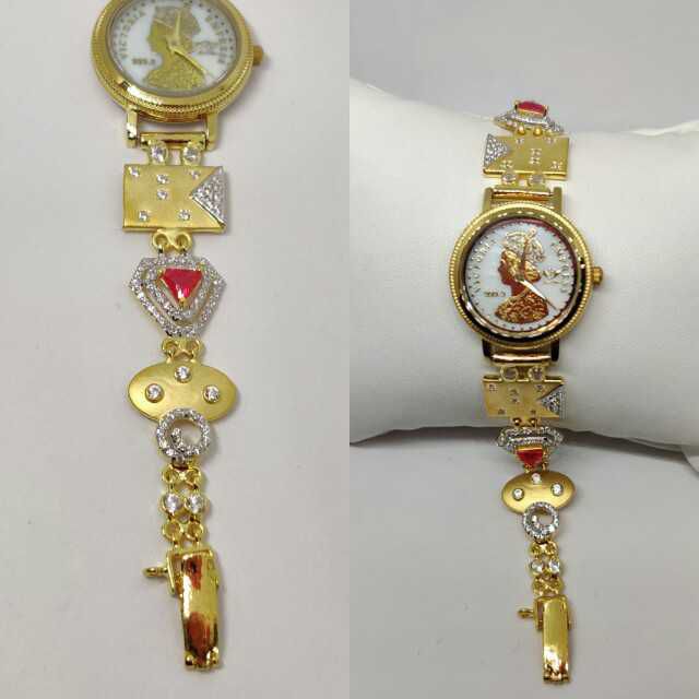 18k ladies fancy gold watch g-2231