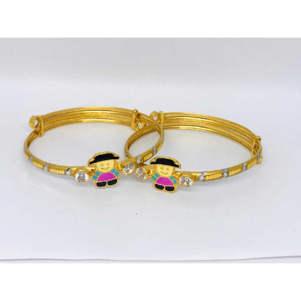 22k Fancy Gold Baccha Kadli B-53007