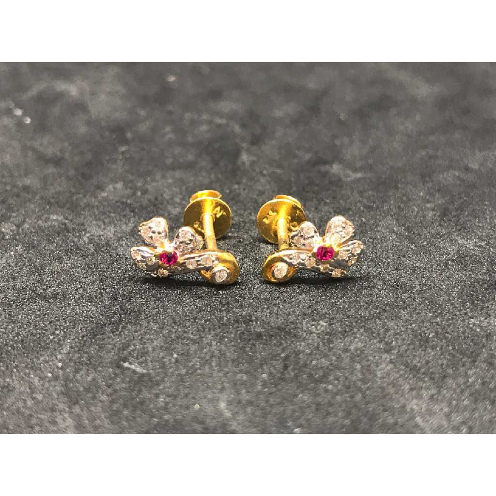 22k Ladies Fancy Gold Earring E-62863