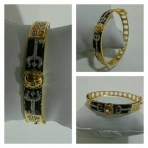 22k Gents Fancy Gold Om Kada G-3418