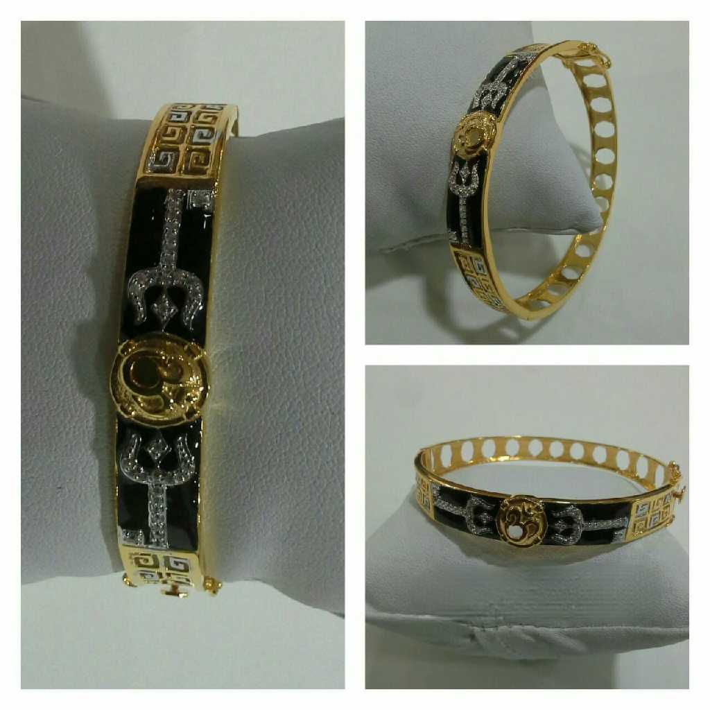 22k Gents Fancy Gold Om Kada G-3418