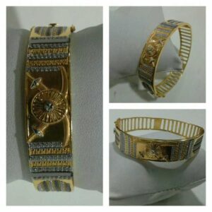 916 Fancy Gold Lock Kada G-3417