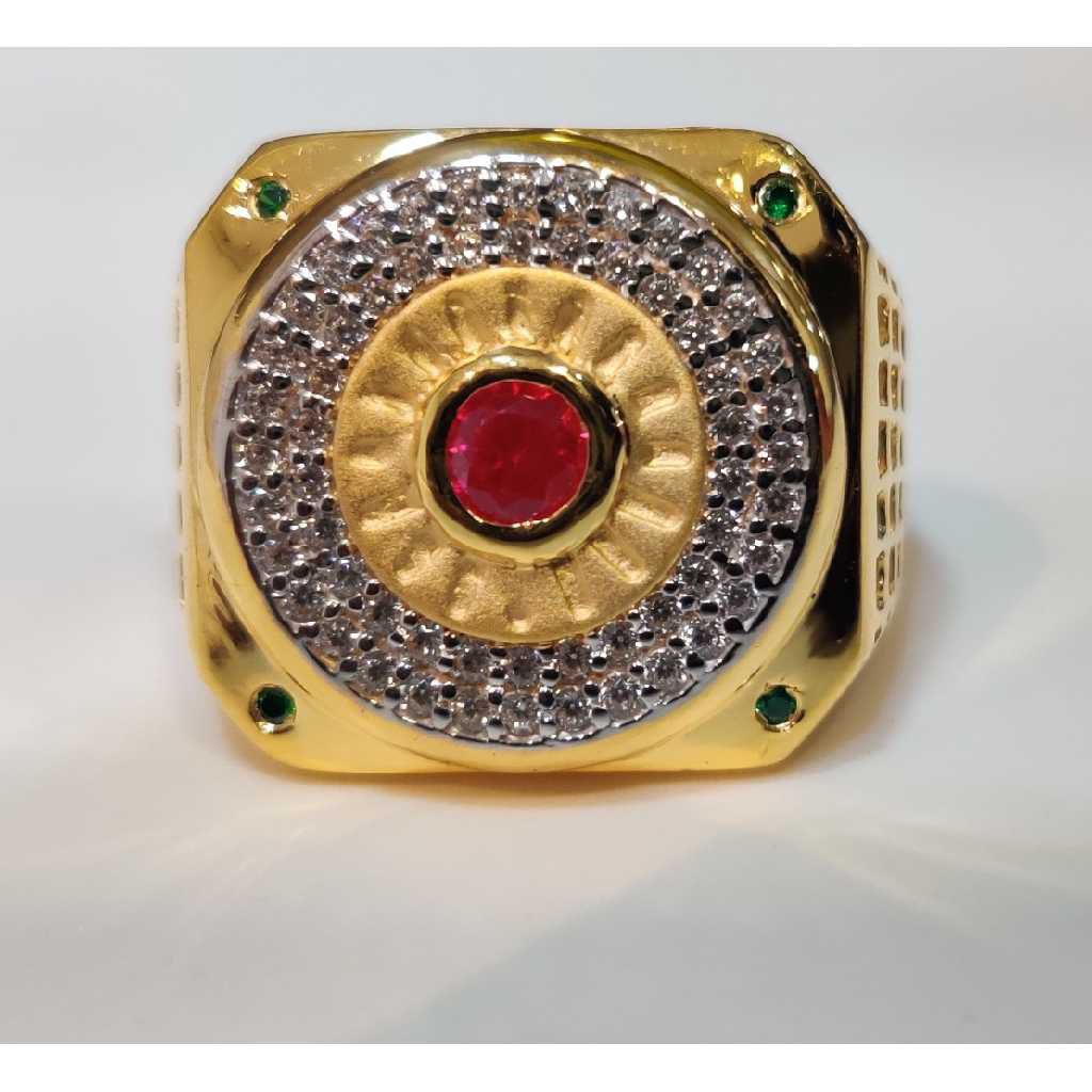 22k Gents Heavy Fancy Gold Ring Gr-27501