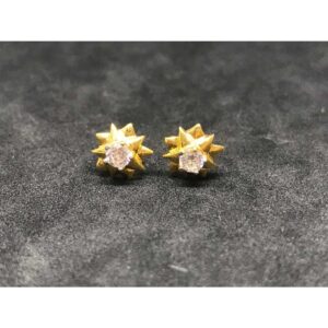 22k Ladies Exclusive Single Stone Earring E-62515