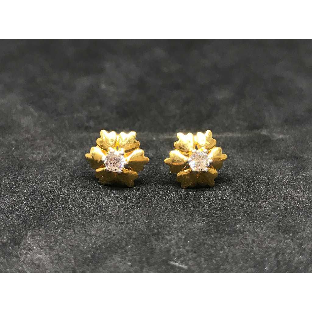22k Men's Single Stone Earrings