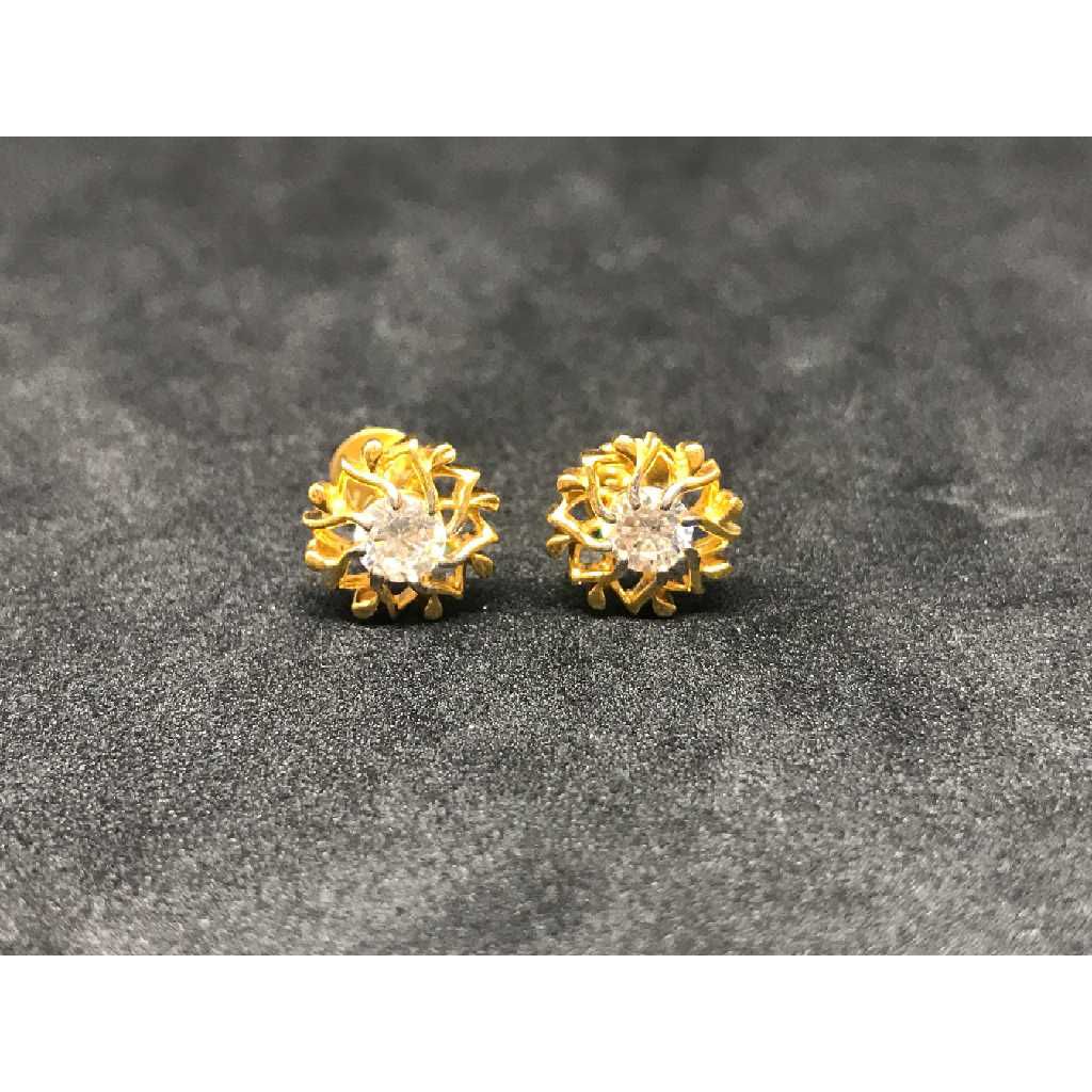 22k Men's Single Stone Earrings