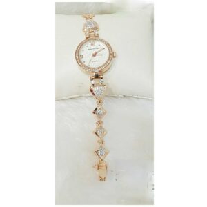 18k Ladies Fancy Rose Gold Watch G-2712