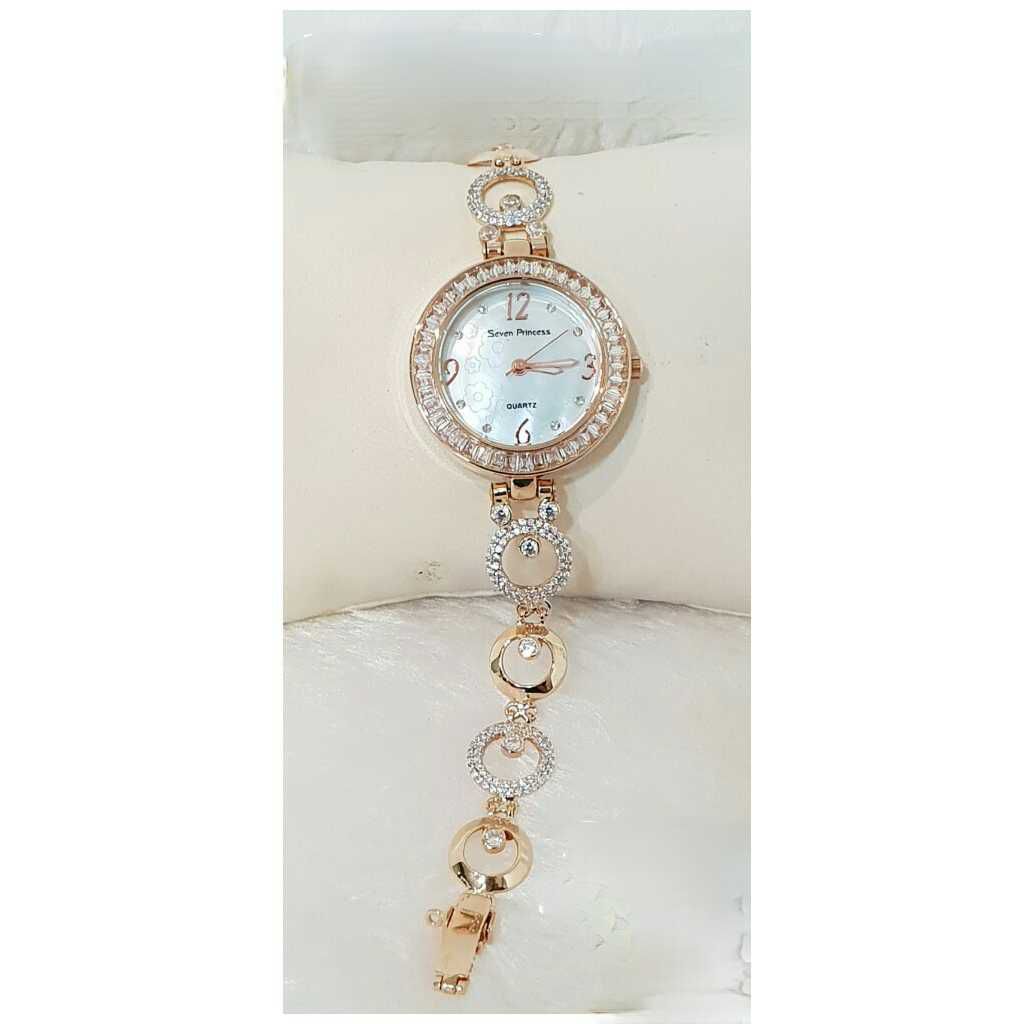 18k Ladies Fancy Rose Gold Watch G-2711
