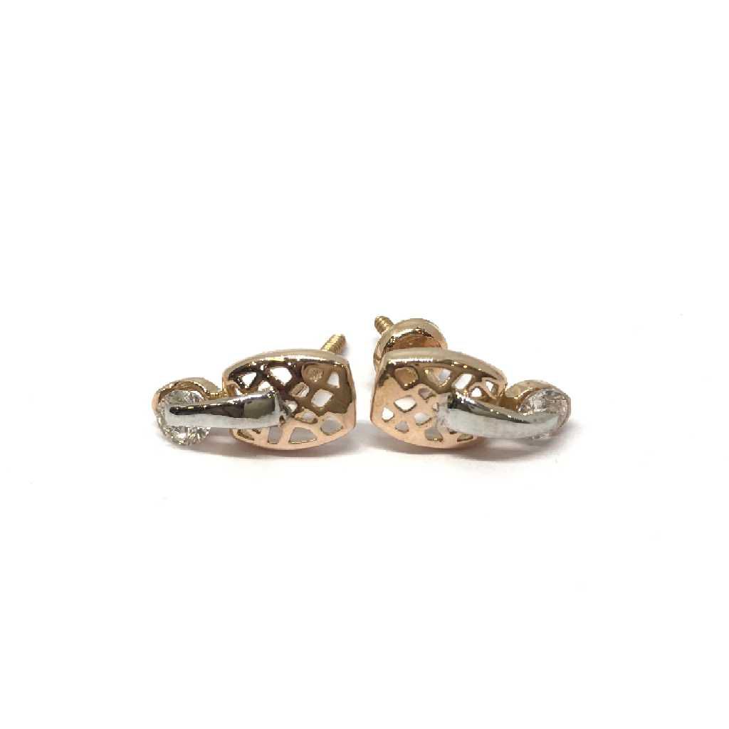 18k Ladies Fancy Single Stone Earring E-60528