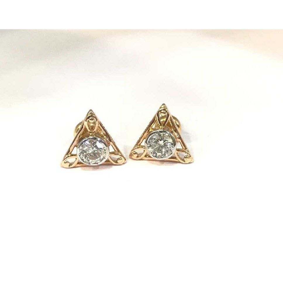 18k Ladies Fancy Rose Earring E-60525