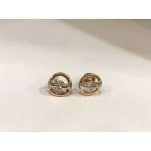 18k Ladies Fancy Rose Earring E-60517