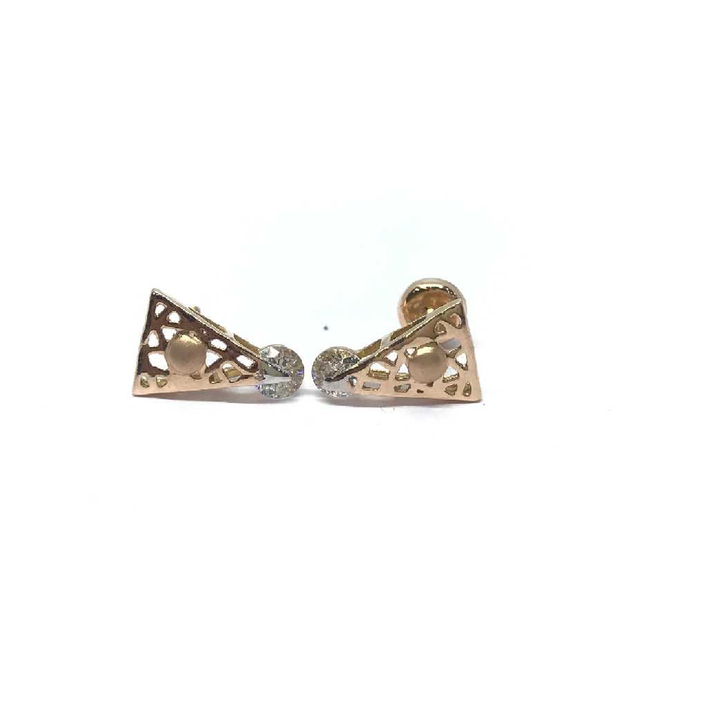 18k Ladies Fancy Rose Gold Earring E-60508