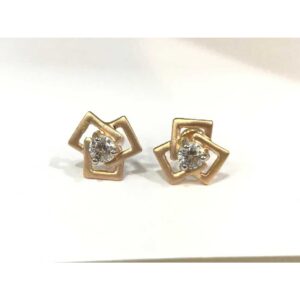 18k Ladies Fancy Rose Earring E-60506