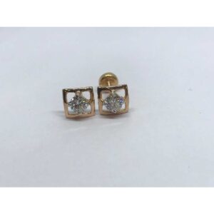18k Ladies Fancy Single Stone Earring E-60503