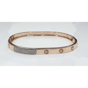 18k Mens Fancy Rose Gold Kada G-4326