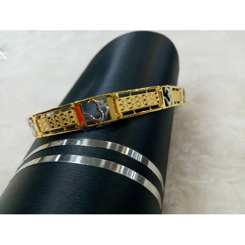 22k Gents Fancy Om Bracelet G-11254