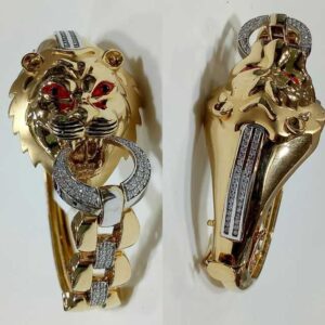 18k Gents Fancy Hollow Kada G-4109
