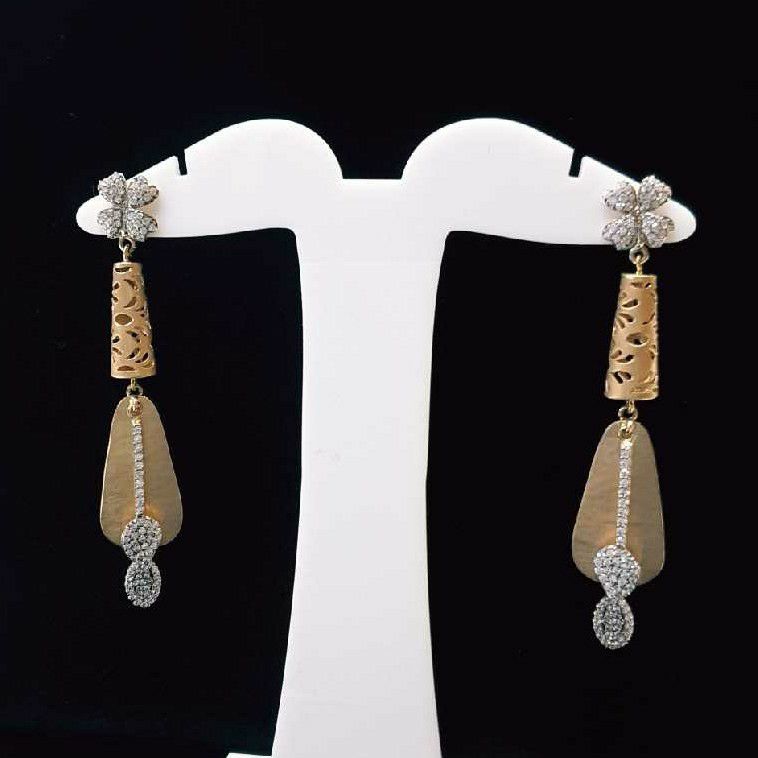 18k Ladies Fancy Rose Gold Earring E-20009
