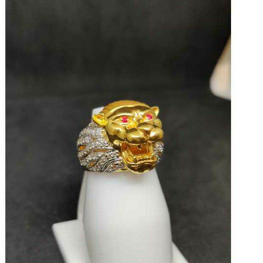 22k Gents Fancy Lion Ring R-28551 - Image 2
