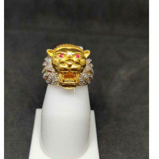 22k Gents Fancy Lion Ring R-28551