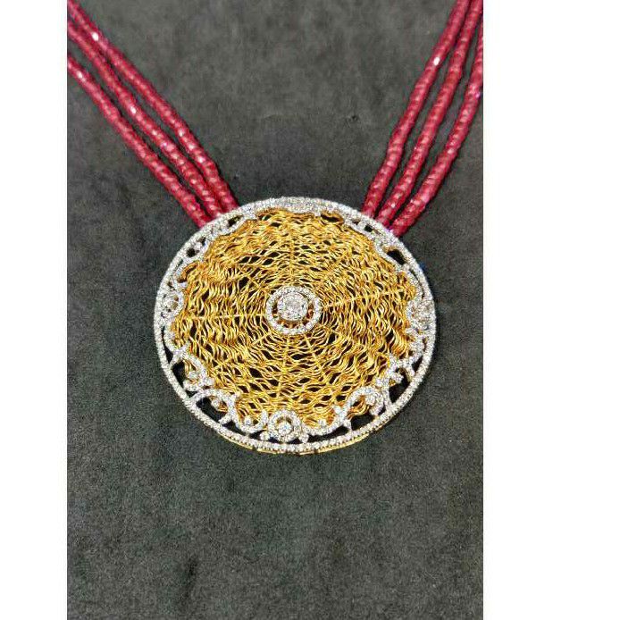 18k Ladies Fancy Italian Necklace Set S-58007