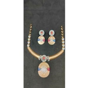18k Ladies Fancy Rose Gold Set S-57518