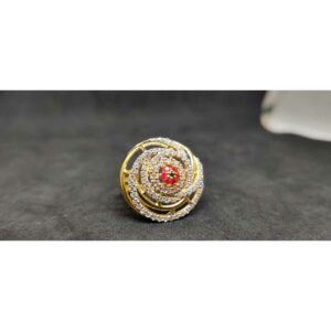 22Kt Designer Fancy Gold Ring Lr - 17082
