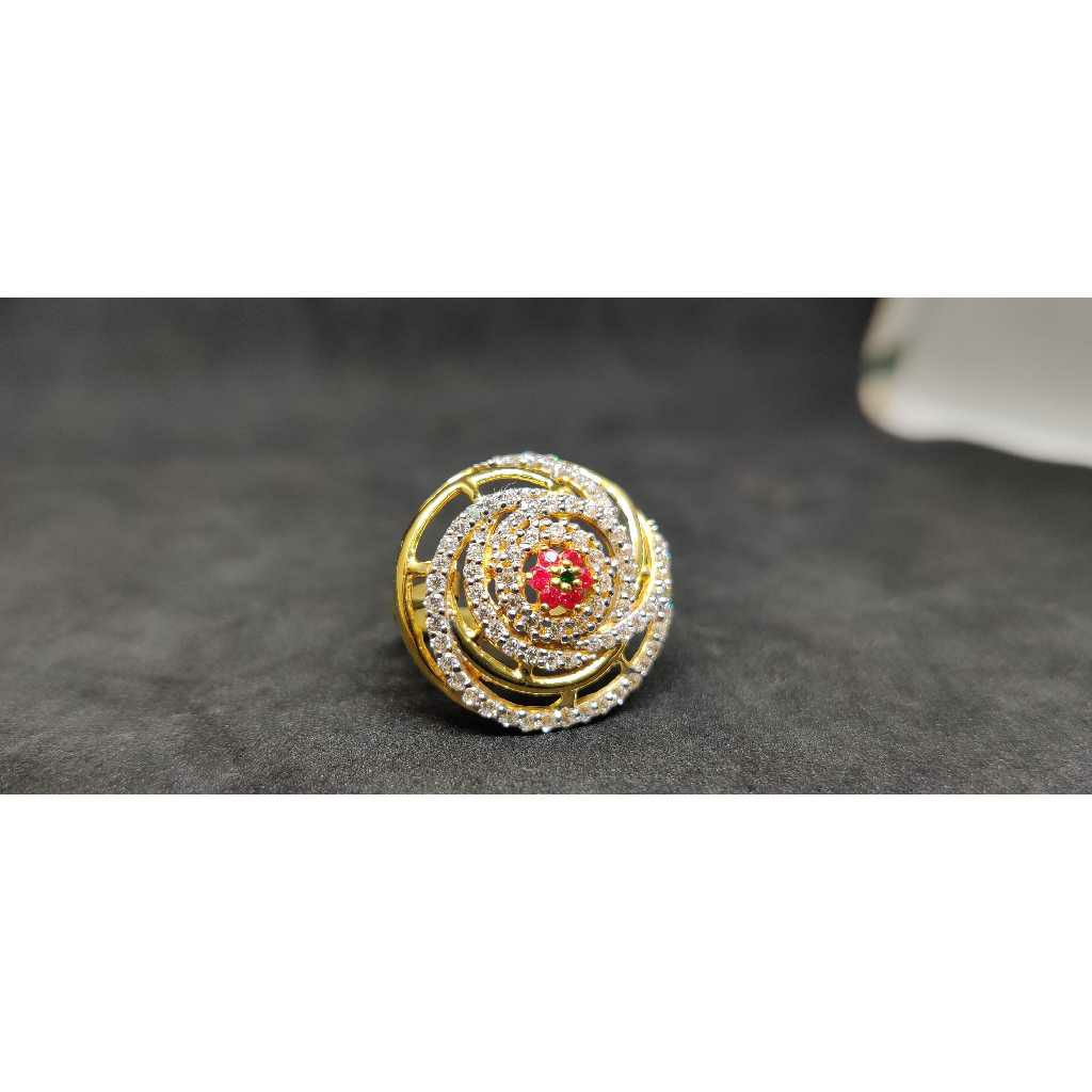 22Kt Designer Fancy Gold Ring Lr - 17082
