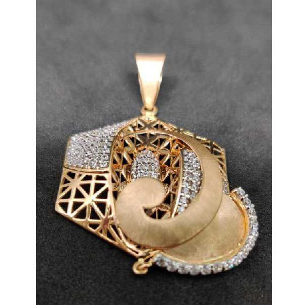 18k Ladies Fancy Rose Pendant Set P-41520