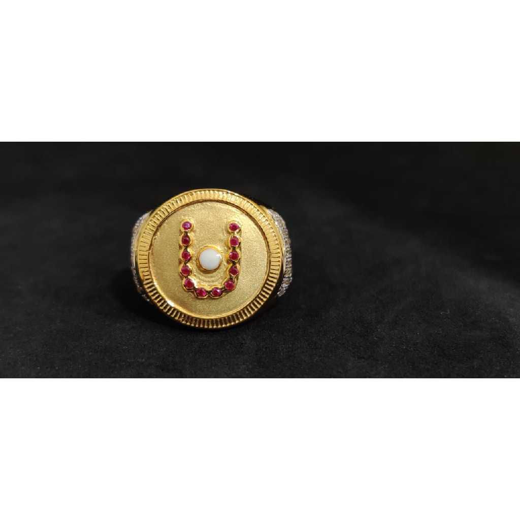 22k Gents Fancy Swaminarayan Ring Gr-27365