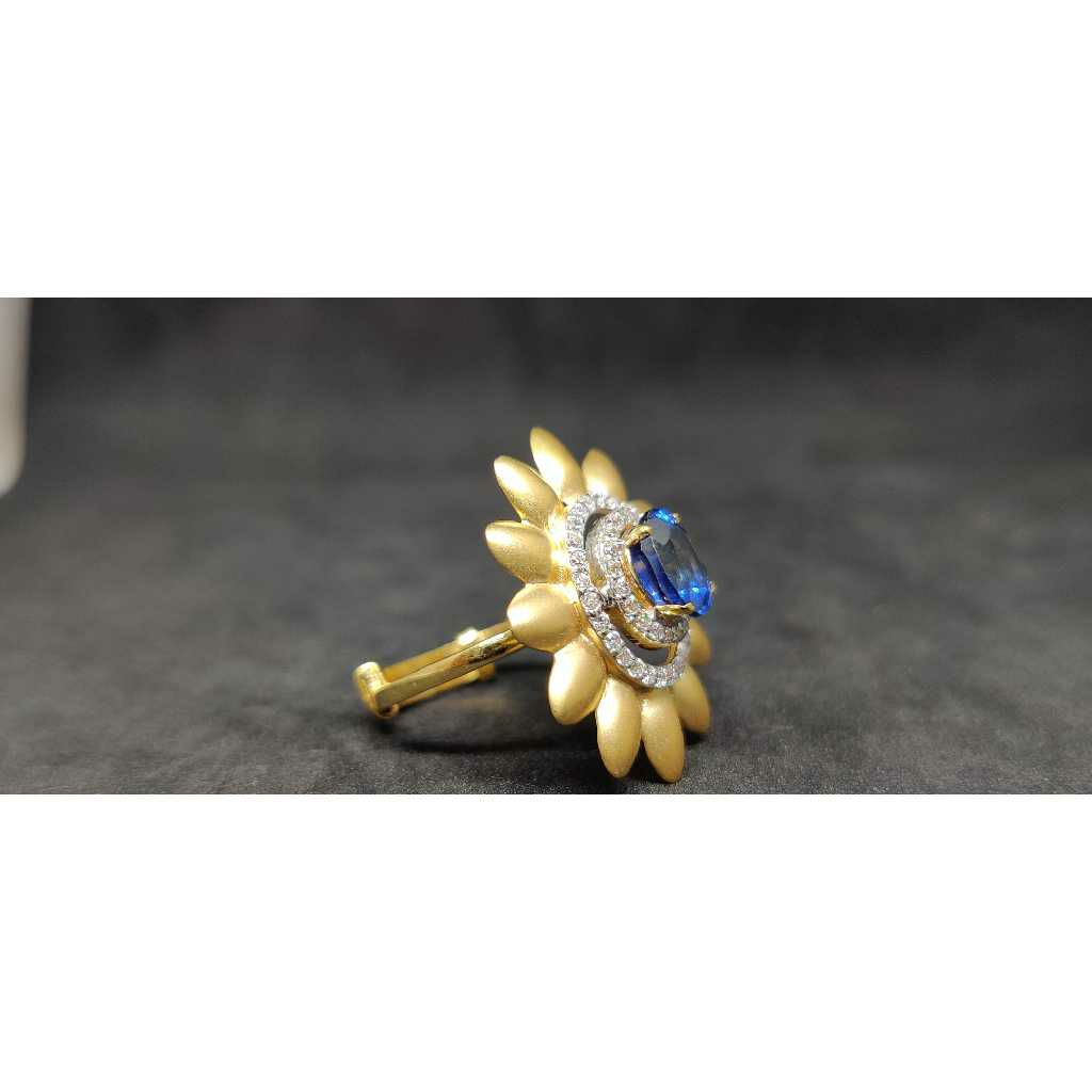18k Ladies Fancy Gold Ring Lr-24023 - Image 2