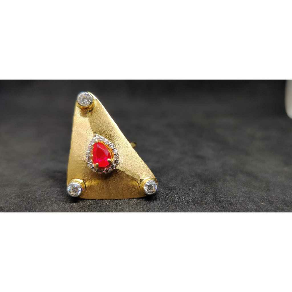 18k Ladies Fancy Gold Ring Lr-24022