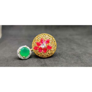 18k Ladies Fancy Gold Italian Ring Lr-24020