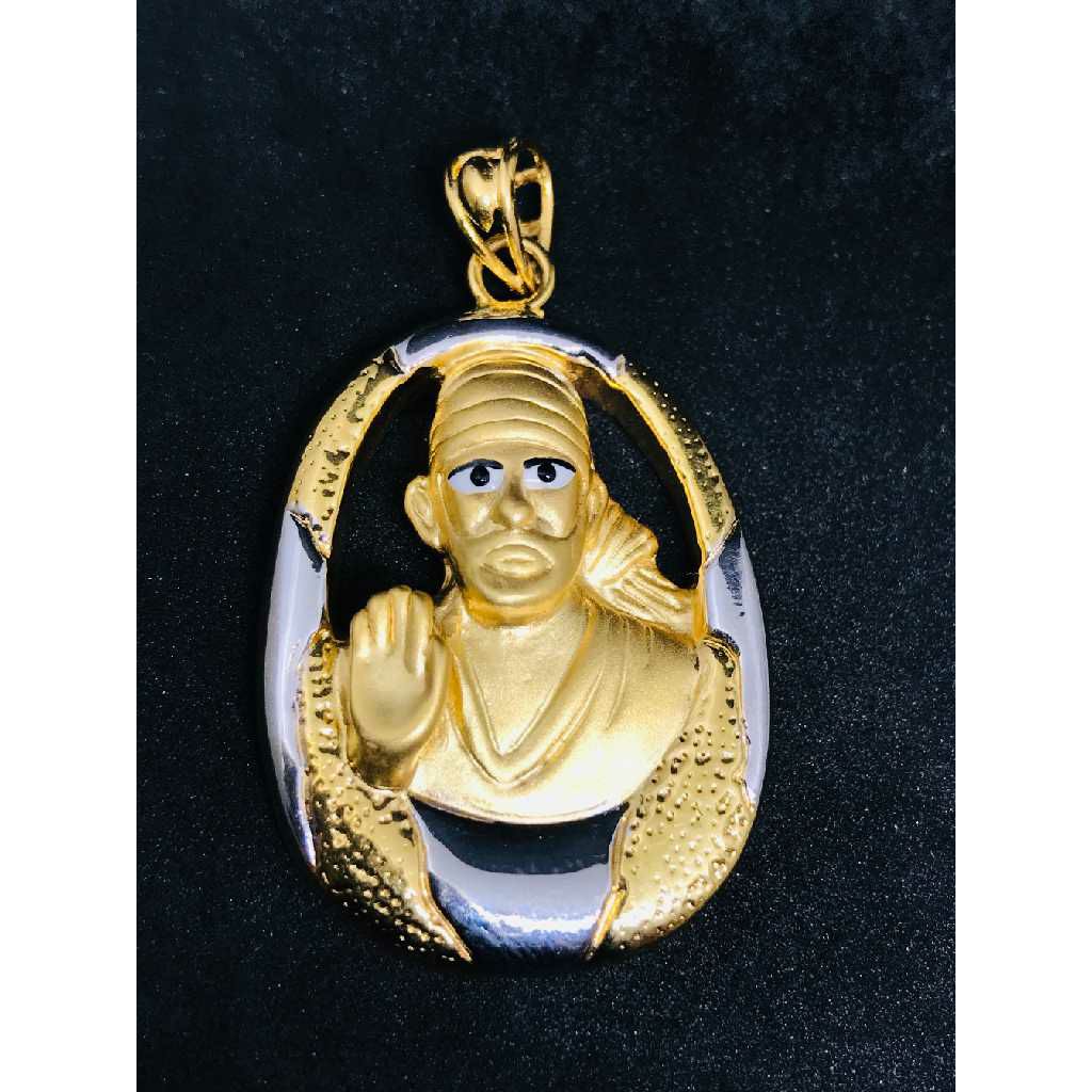 916 exclusive sai baba emerald pendant h-46503