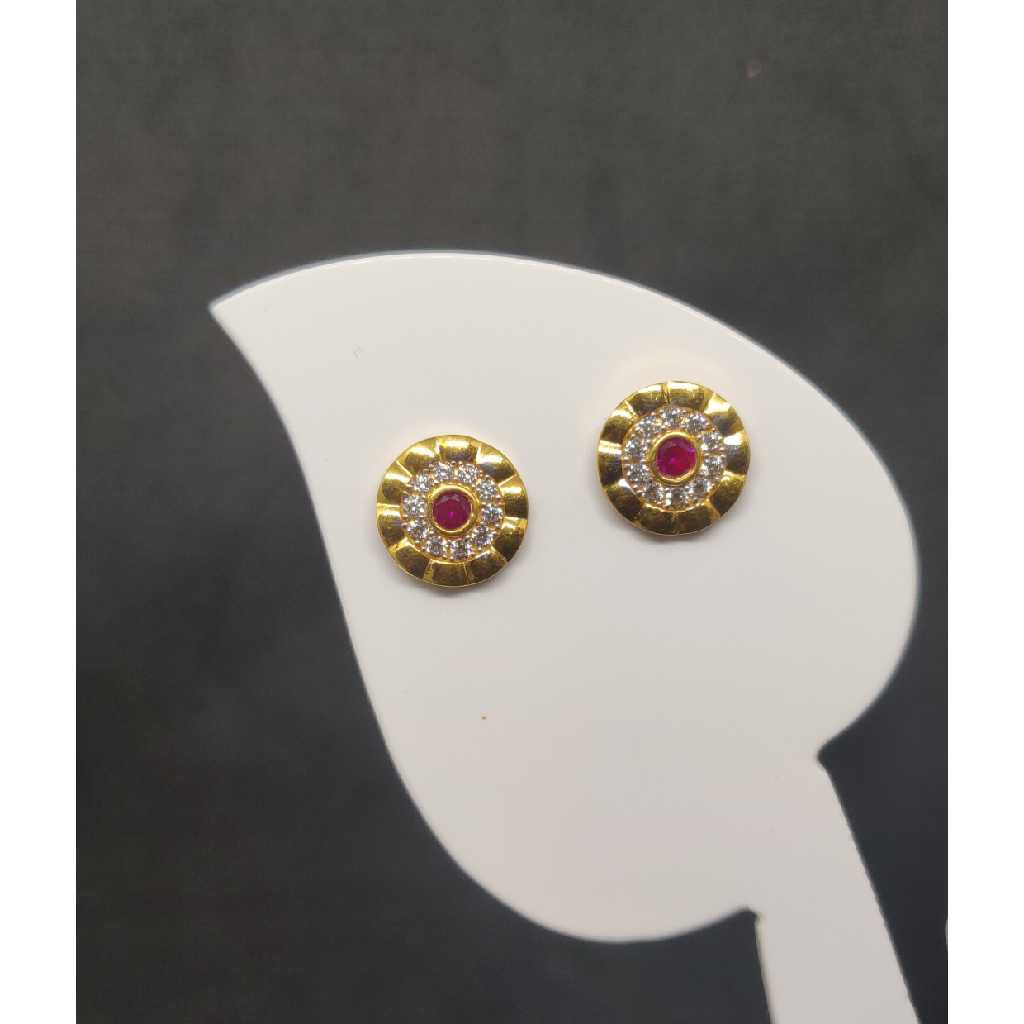 22k ladies round earring