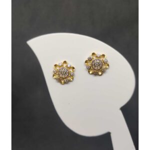 22K Ladies Round Earring