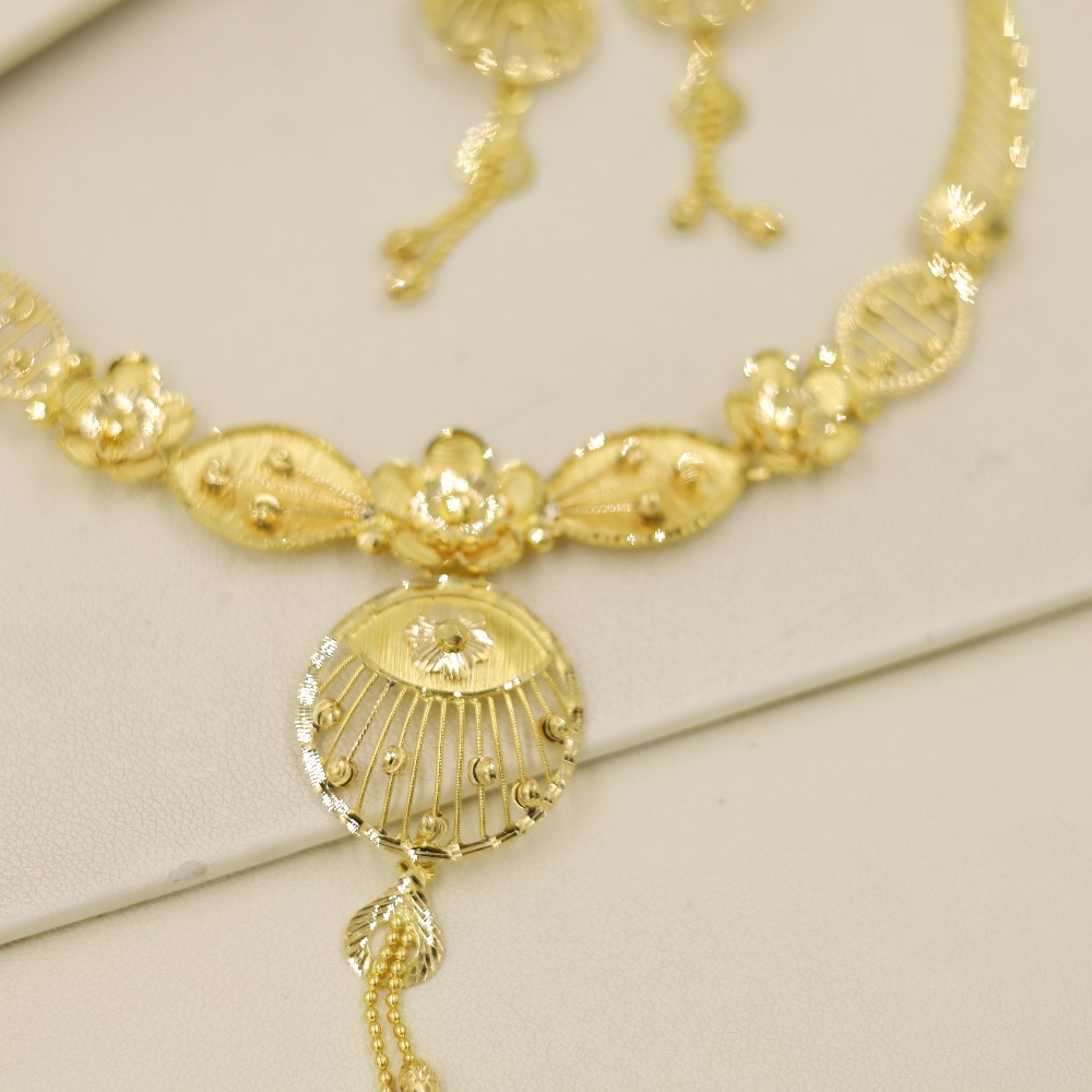 22kt fancy gold necklace set