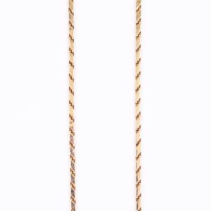 Pattern carved single tone gold chain for men