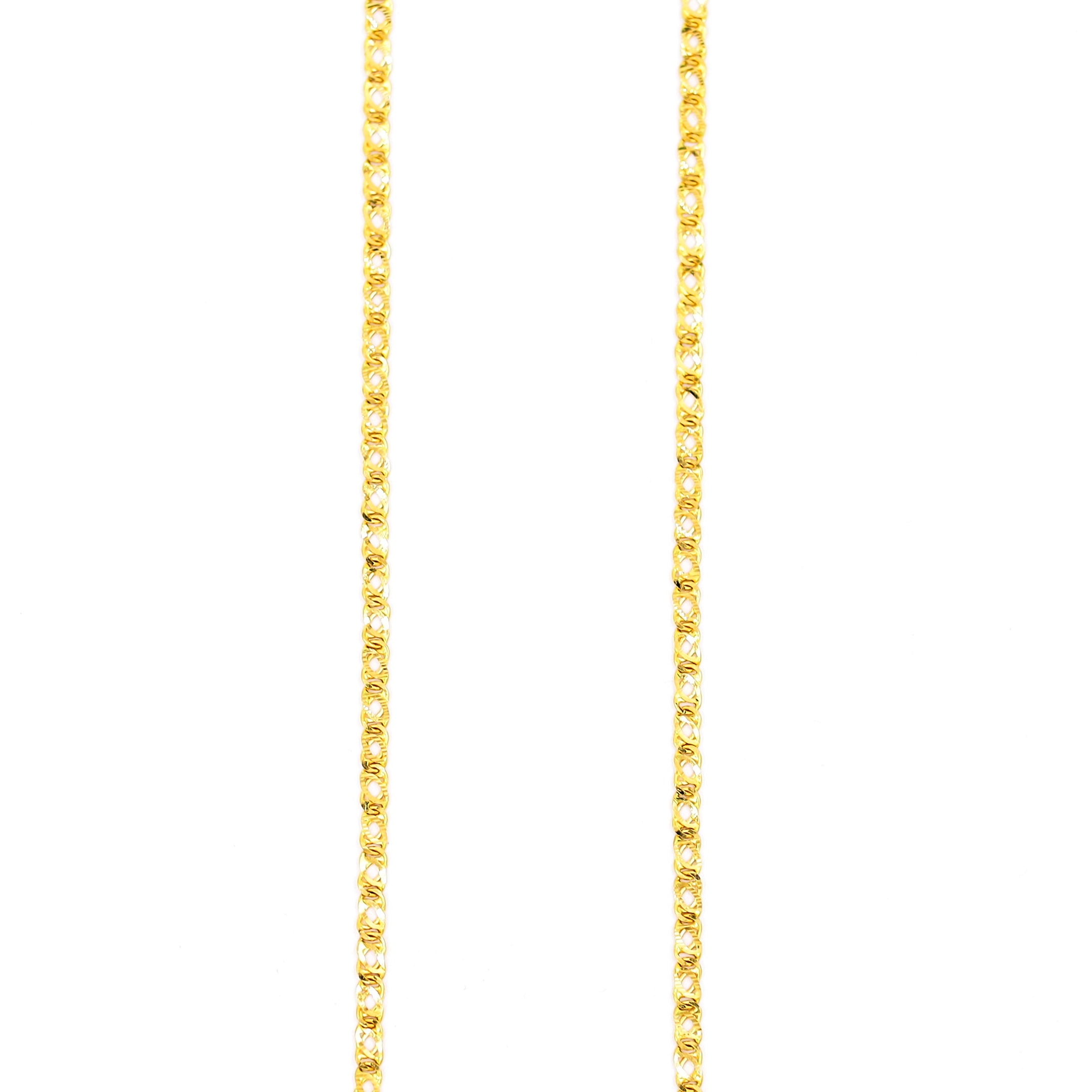 Modern Link Style Hand Made Gold Chain