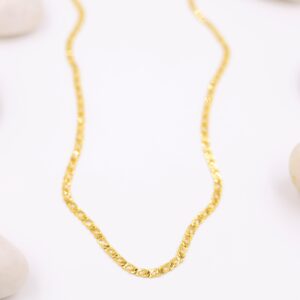 Modern Link Style Hand Made Gold Chain