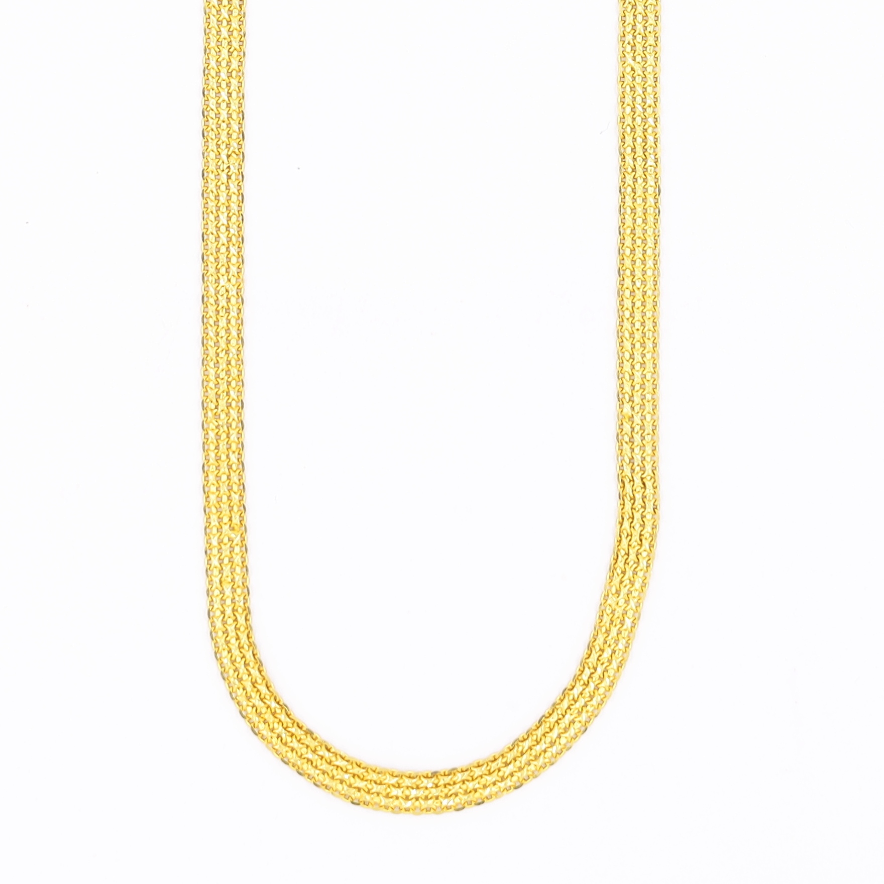 Elegant Criss Cross Gold Chain For Men