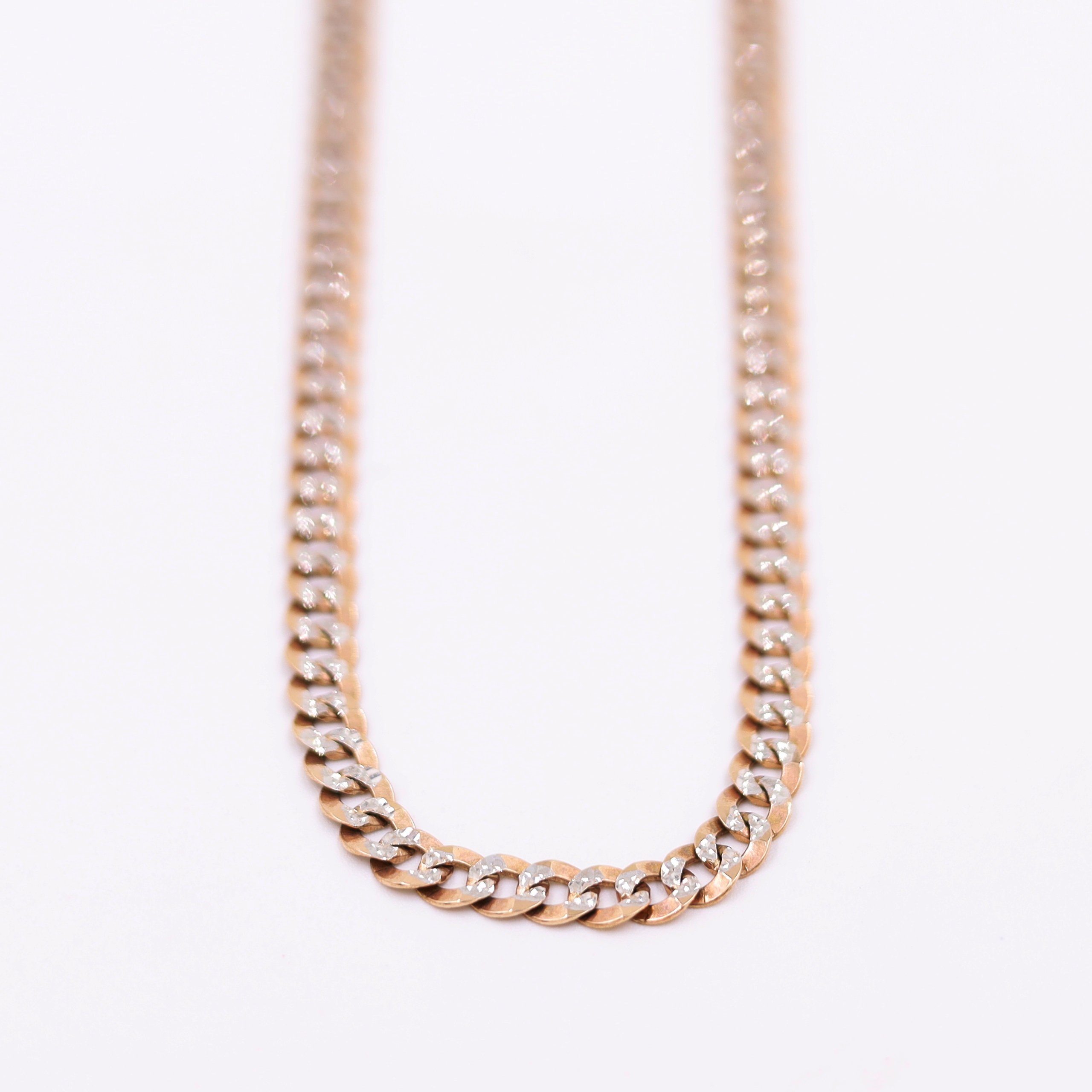 Men's Classy Modern Dual Tone Casting Gold Chain