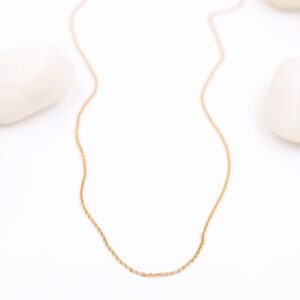 18kt rose gold link chain