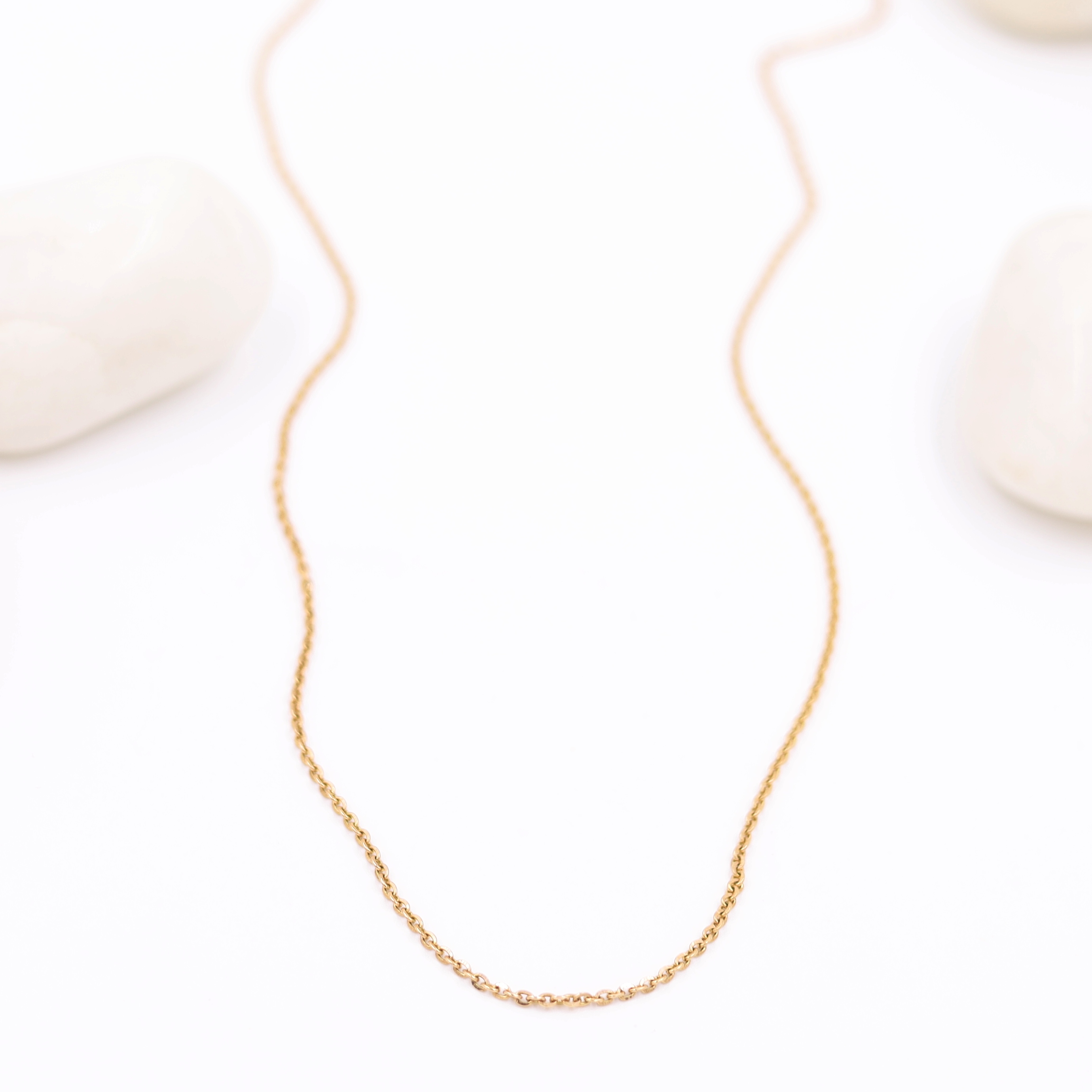18kt rose gold link chain