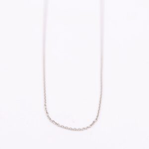 18kt White Gold Timeless Piece Of Modern Single Layer Chain