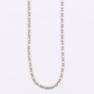 Imported link style white gold chain
