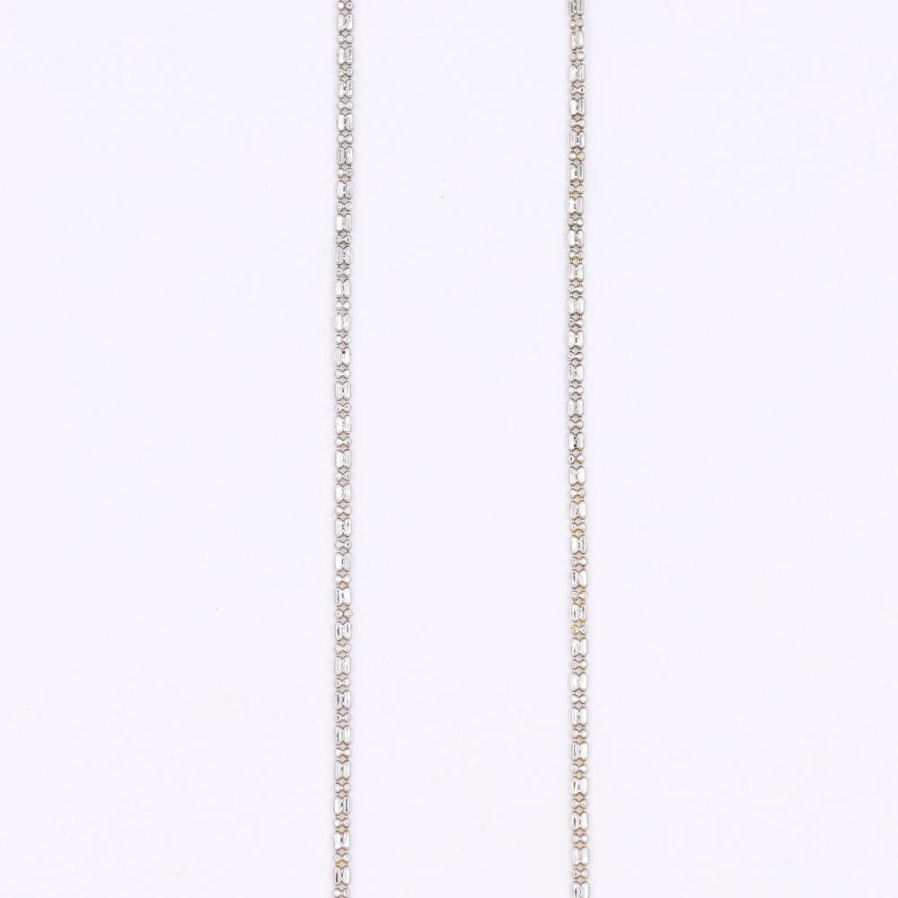 Imported link style white gold chain